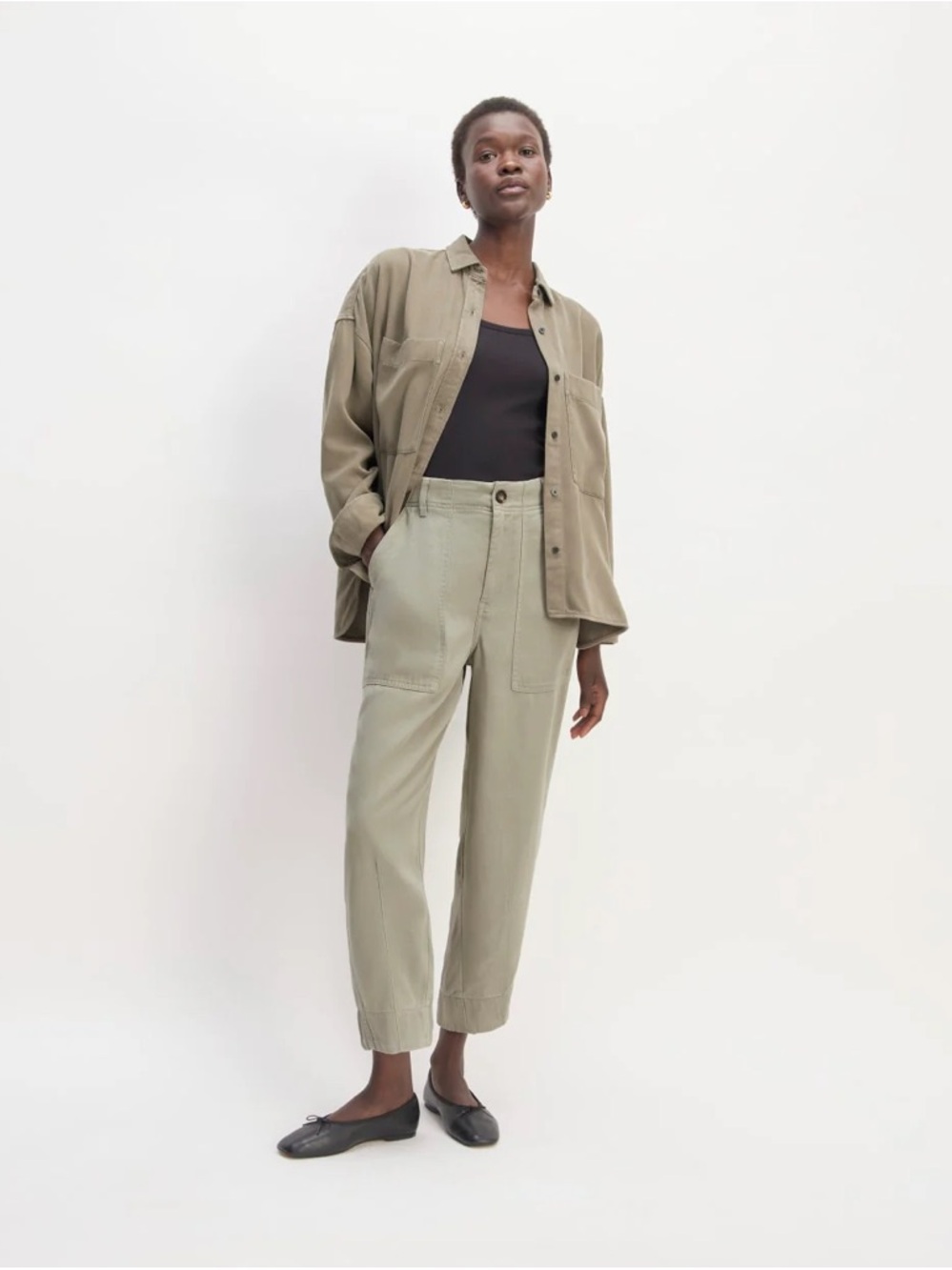 EVERLANE Utility Pant Buttersoft in Sage Green